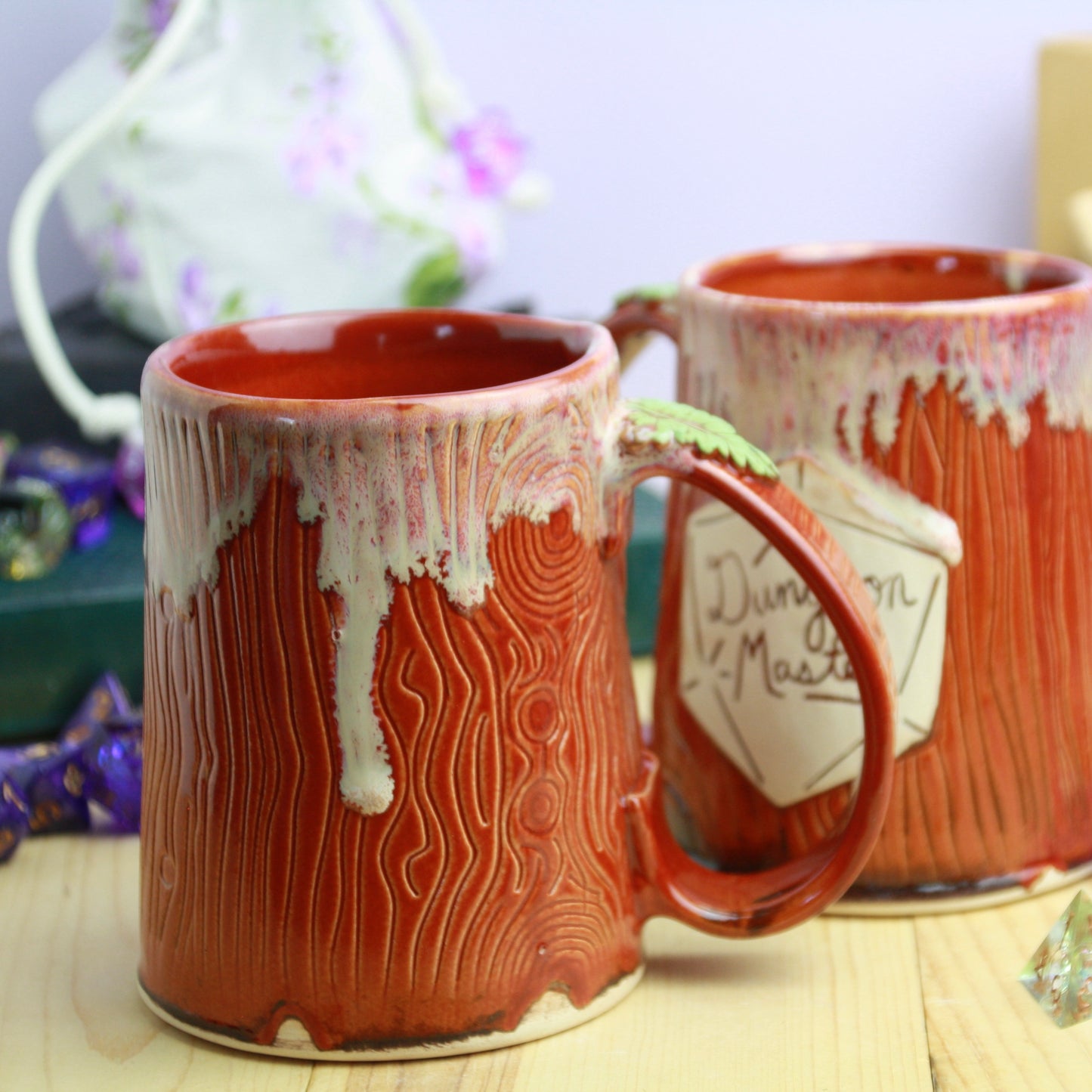 Dungeon Master Woodgrain Dice Mug