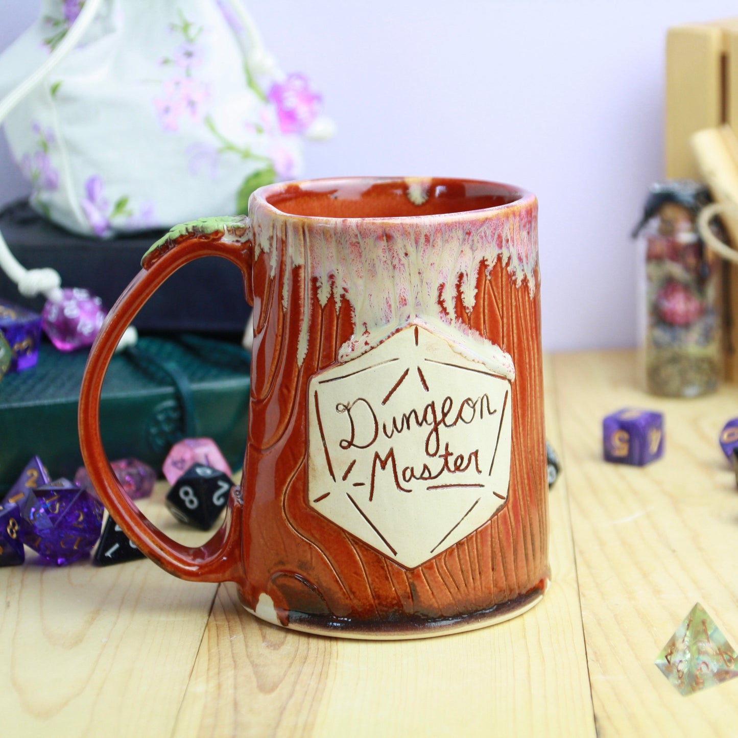 Dungeon Master Woodgrain Dice Mug