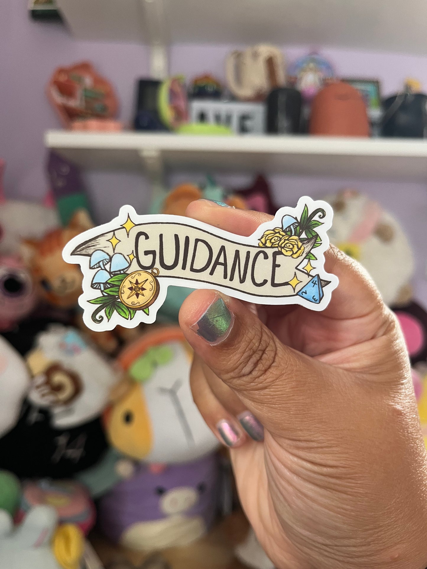 Guidance matte vinyl sticker