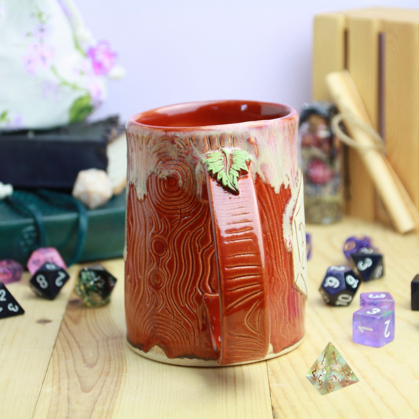 Dungeon Master Woodgrain Dice Mug