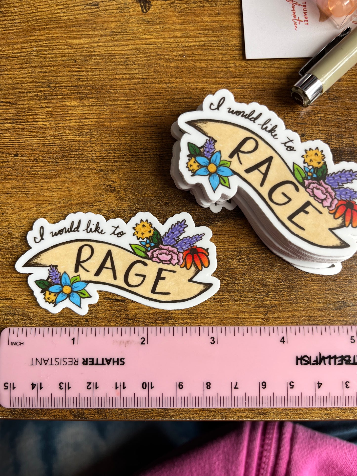 I would like to RAGE matte vinyl sticker