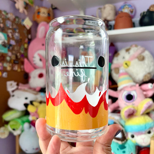 This is Fine Fire Glass Tumbler