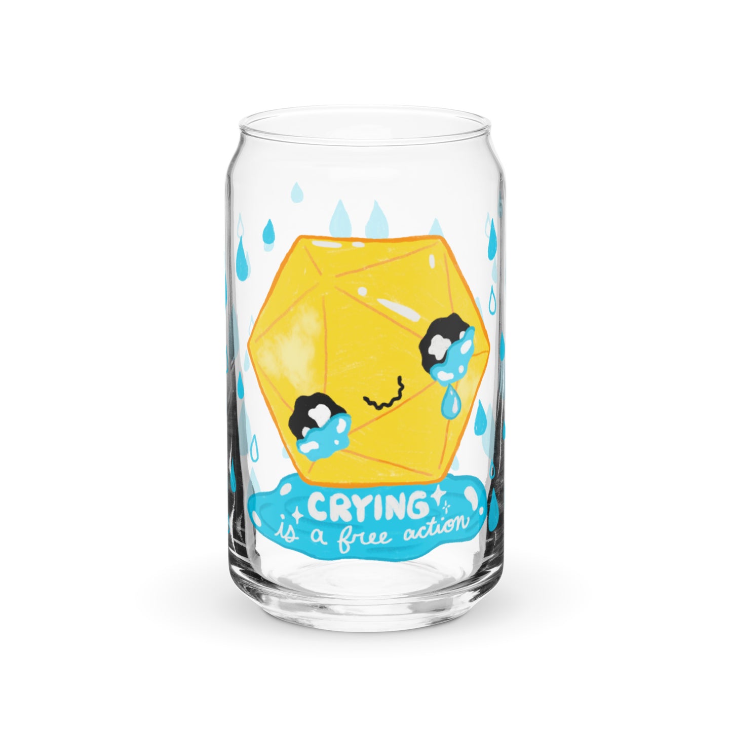 Crying is a free action Glass Tumbler