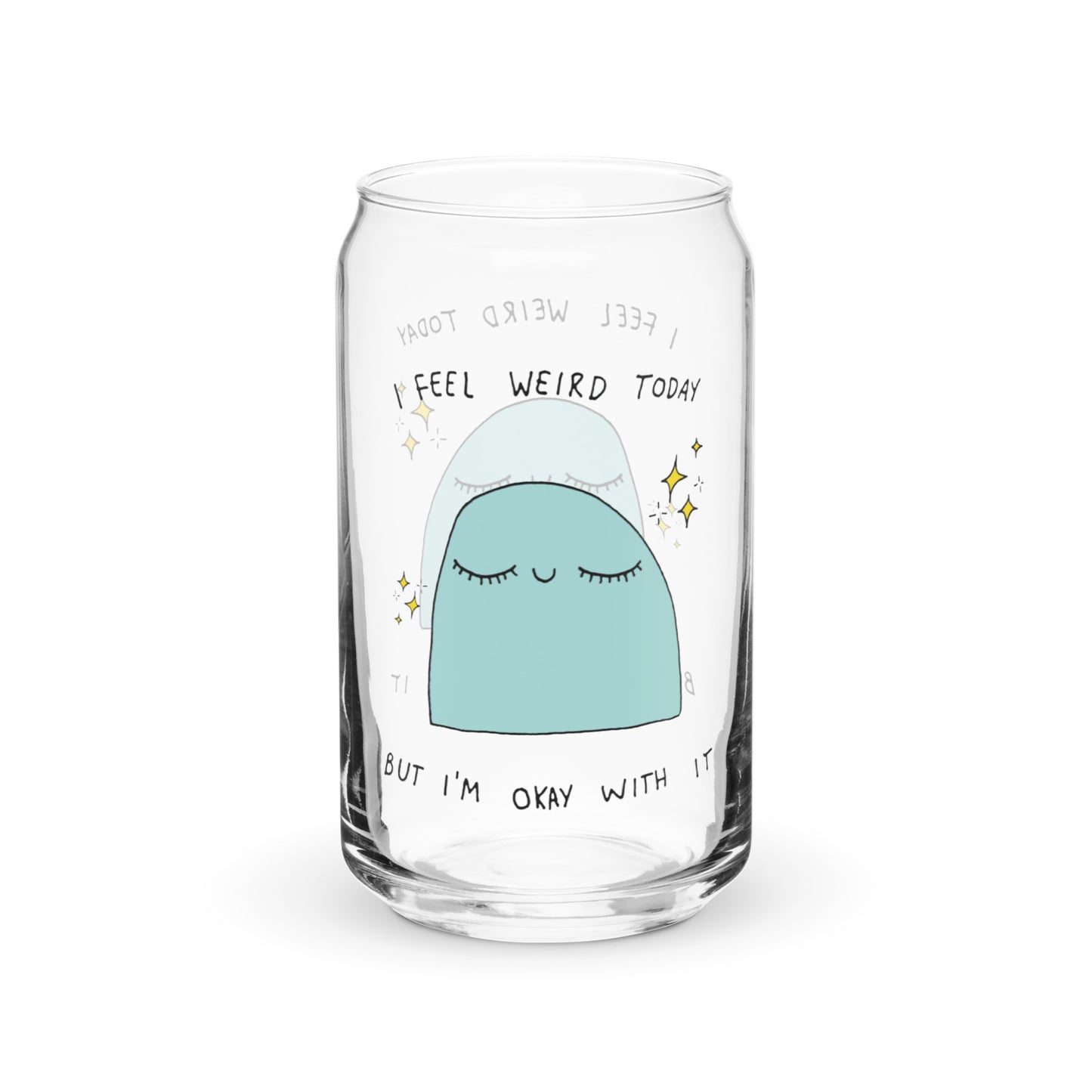 I feel weird today Glass Tumbler